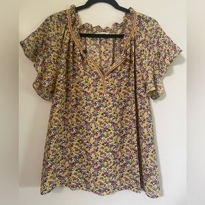 Max Studio Ruffle Sleeve Blouse